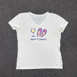 Life is Good T Shirt Keep it Simple Crusher Short Sleeve T-Shirt Size Medium